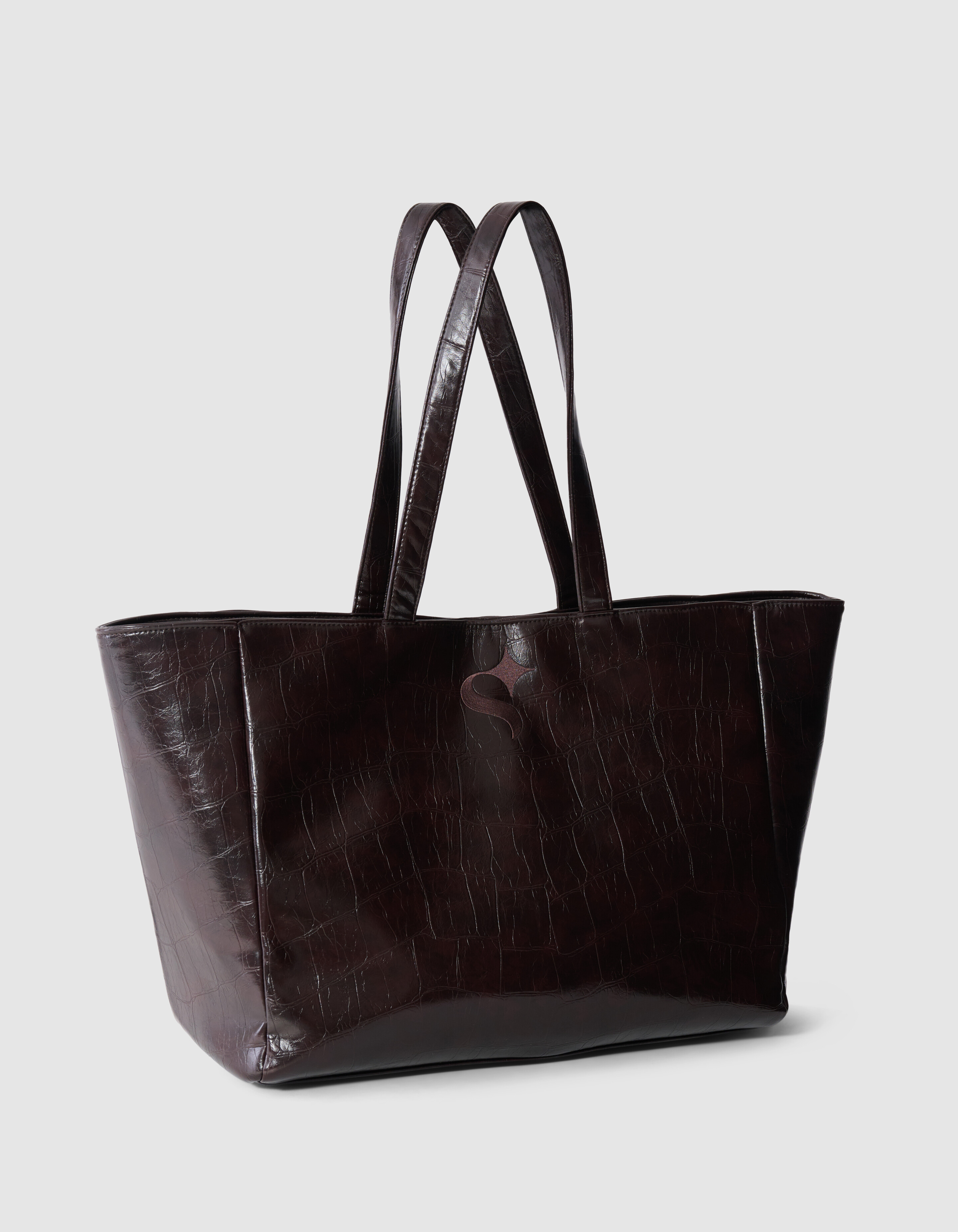 Croco Logo Shopper Zwart SHOEBY ACCESSOIRES