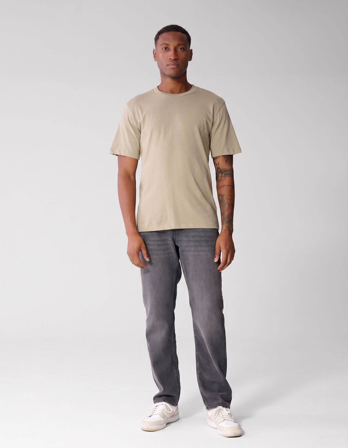Scratched Artwork T-shirt Lichtgroen SHOEBY MEN