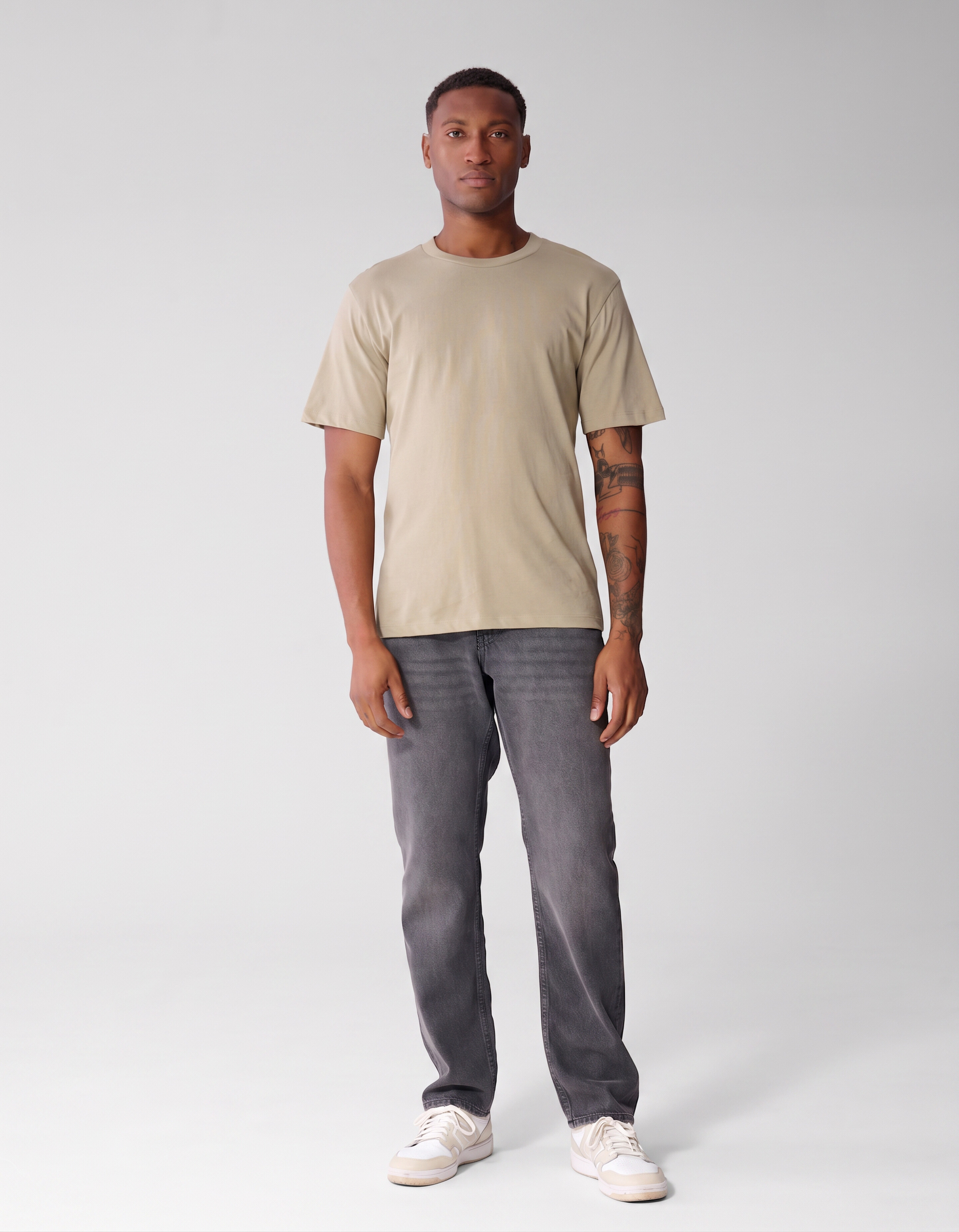 Scratched Artwork T-shirt Lichtgroen SHOEBY MEN