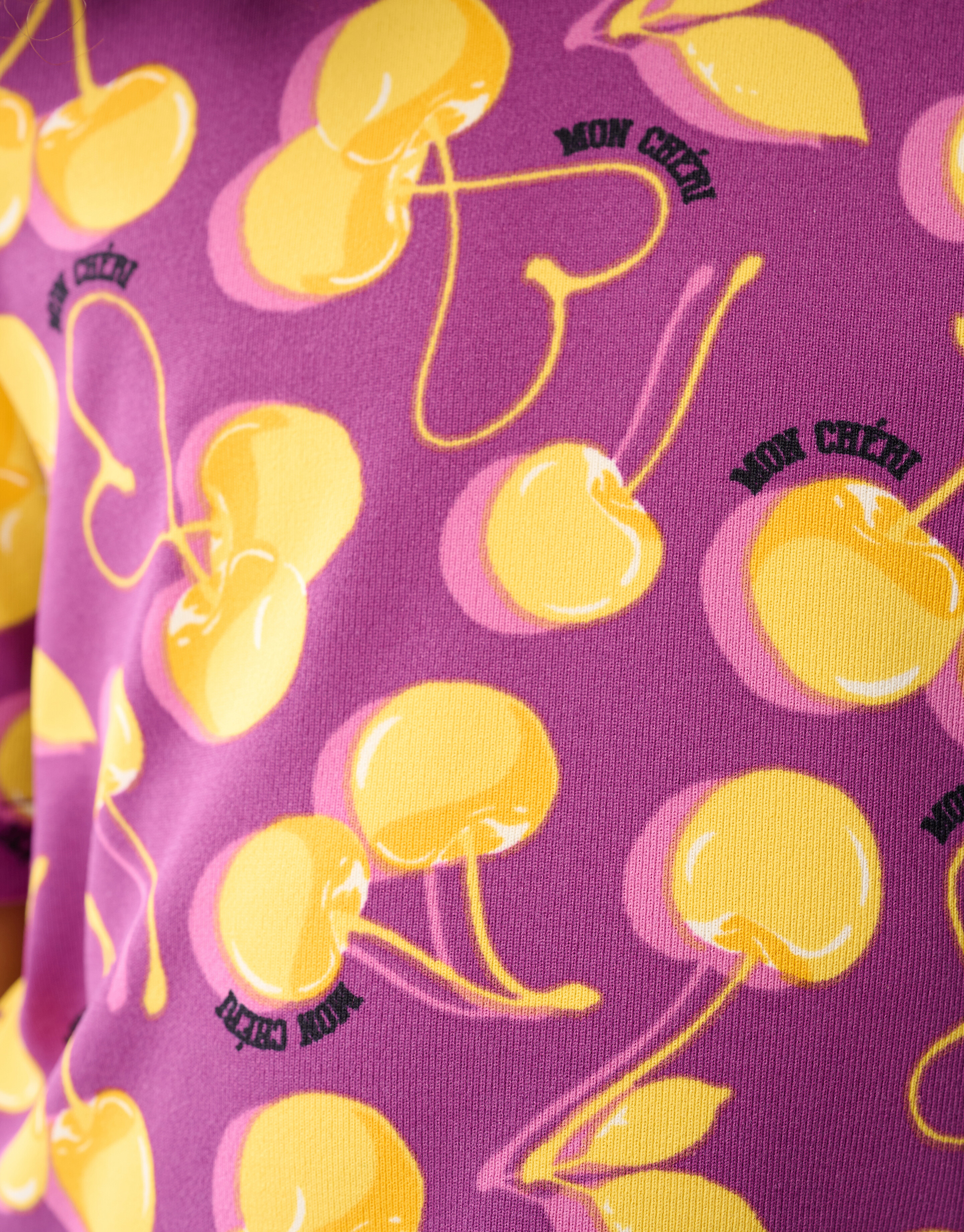Fruit Artwork Crop top Donkerpaars SHOEBY GIRLS