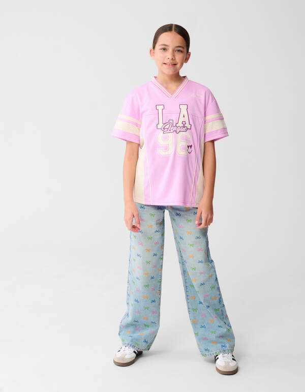 Baseball T-shirt Lichtroze SHOEBY GIRLS