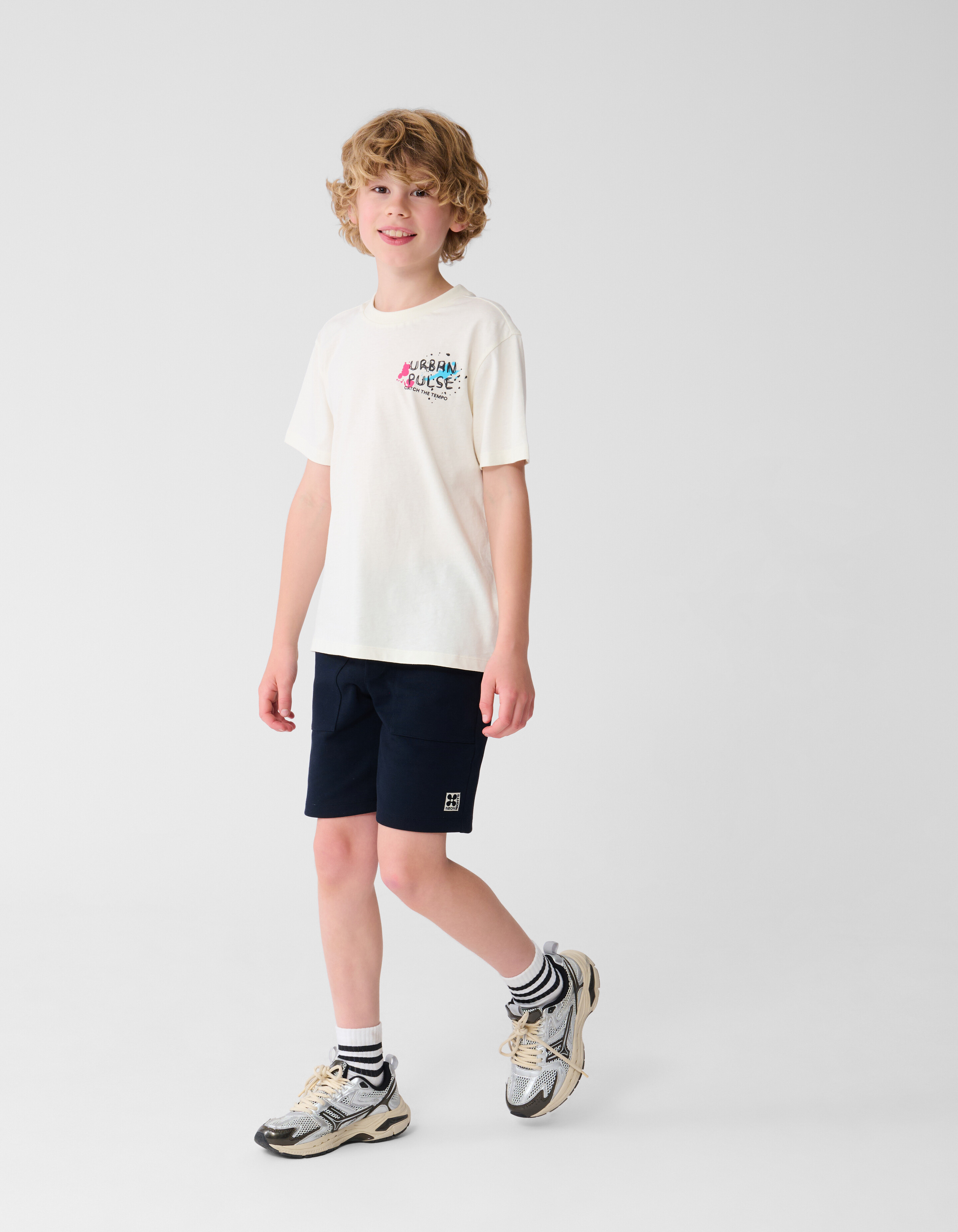 Urban Artwork T-shirt Gebroken Wit SHOEBY BOYS