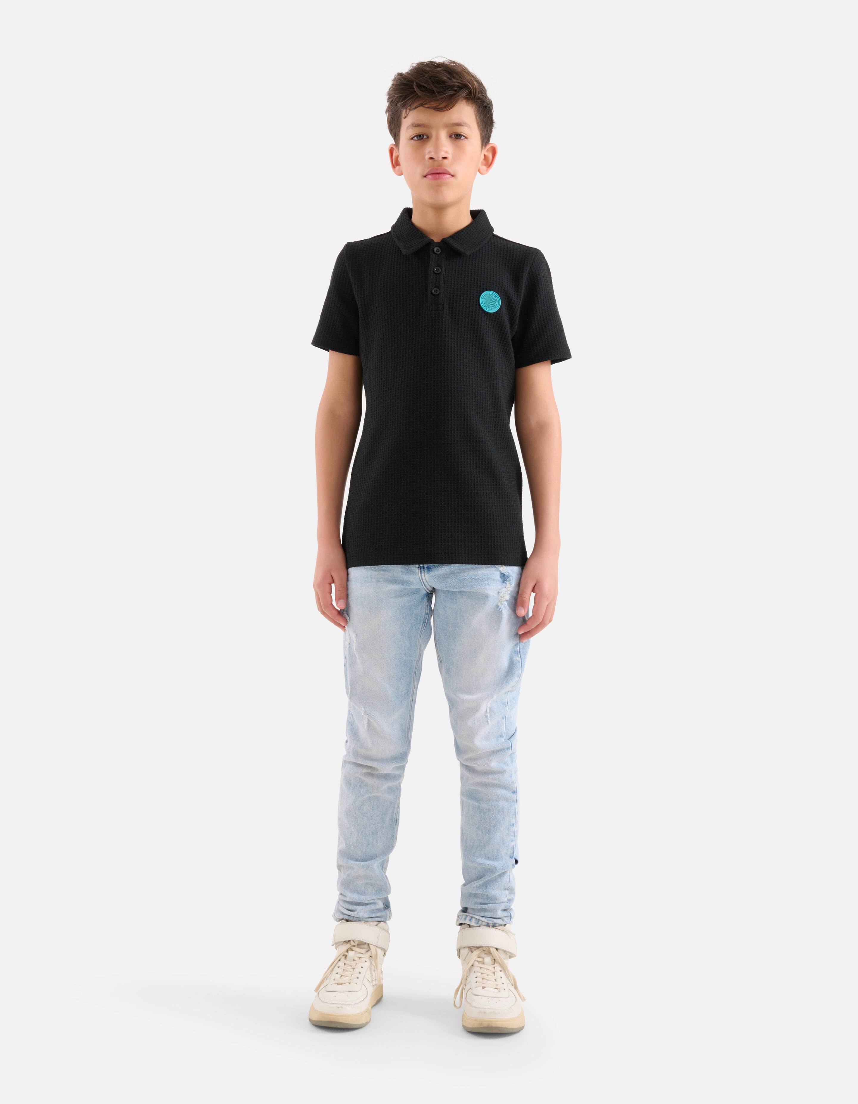 Structuur Polo Zwart SHOEBY BOYS