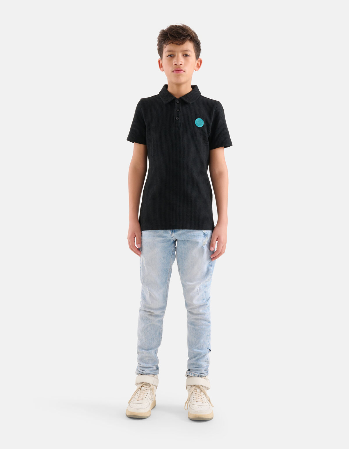 Structuur Polo Zwart SHOEBY BOYS