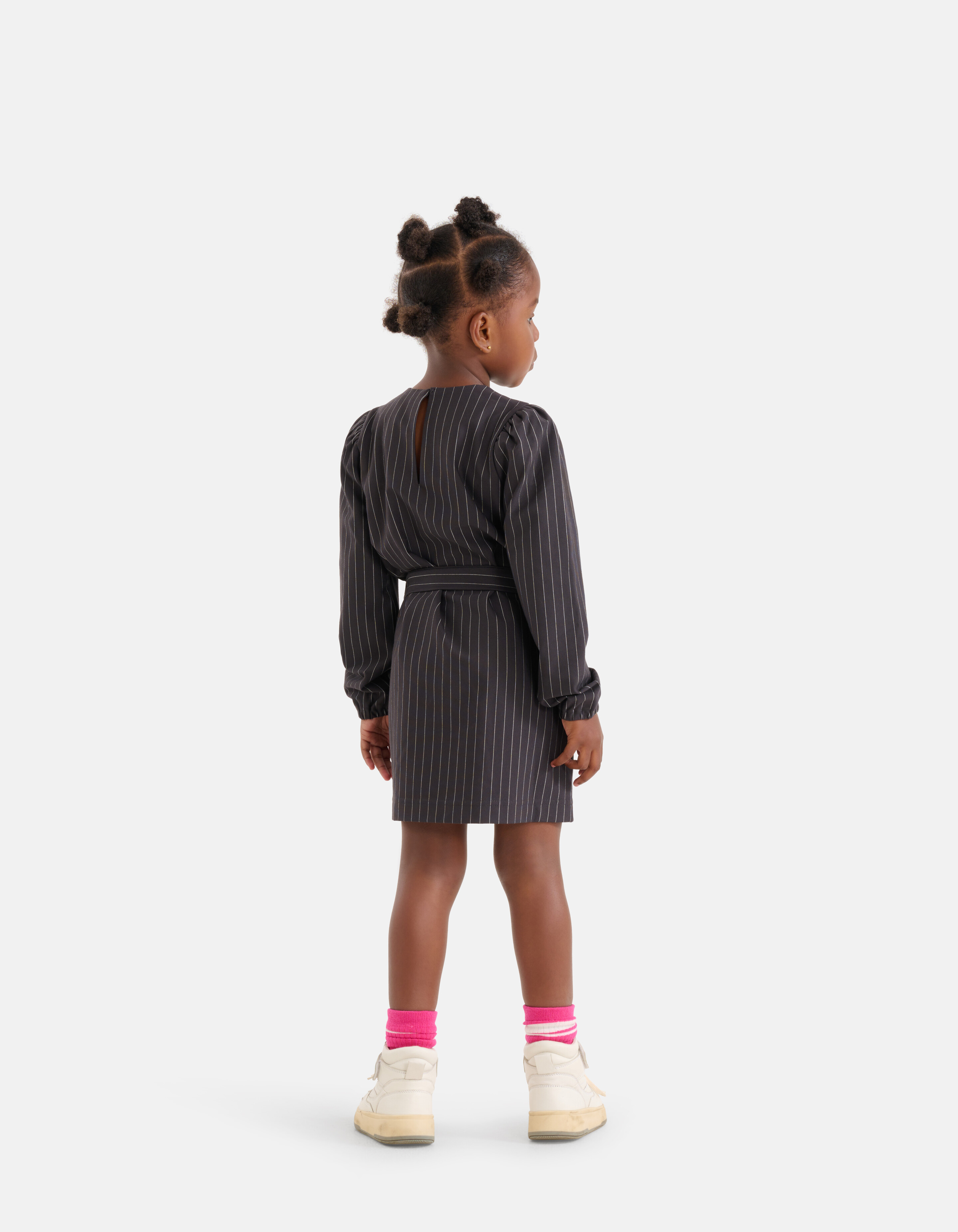 Pinstripe Jurk Donkergrijs SHOEBY GIRLS