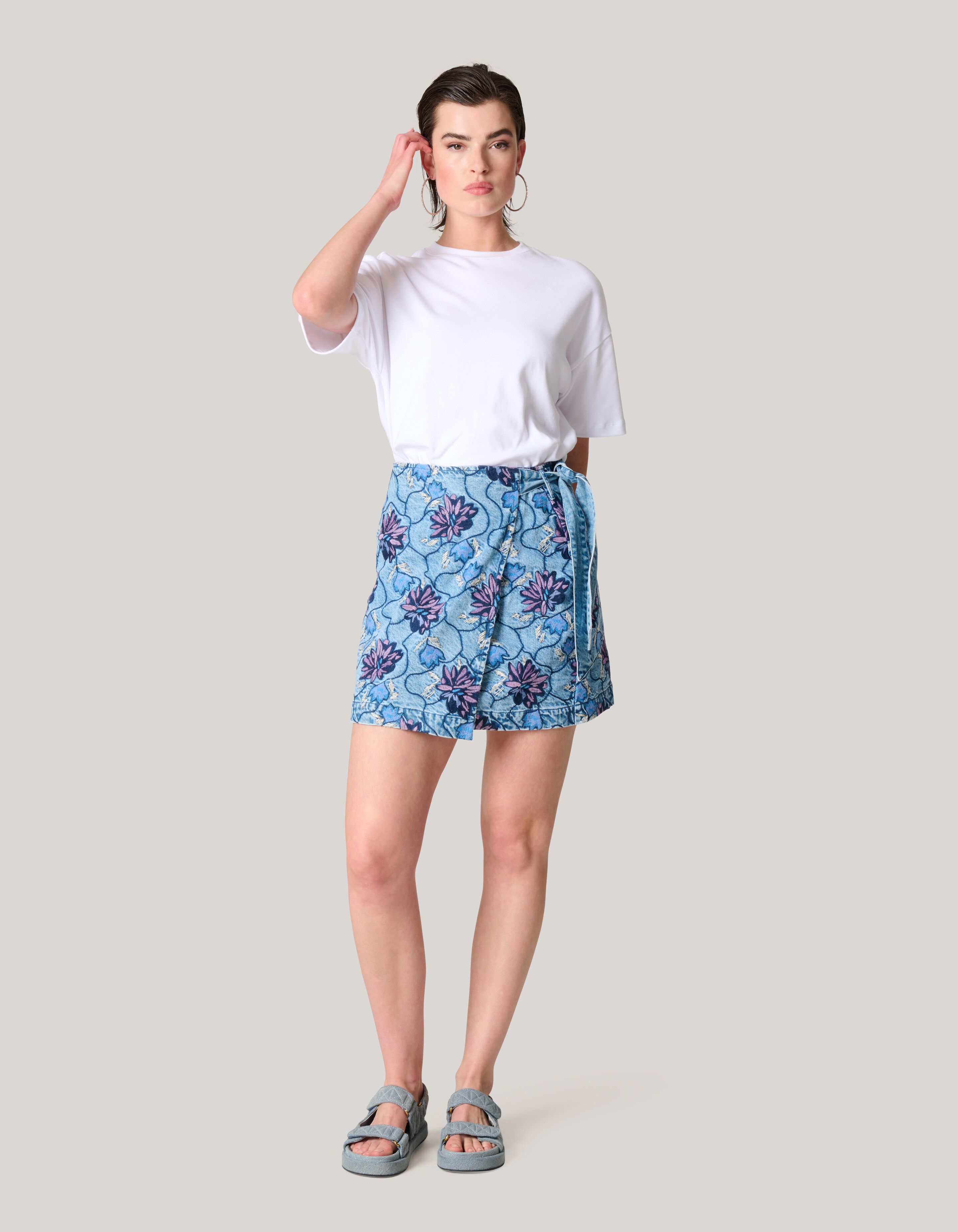 Embroidery Denim Rok SHOEBY WOMEN