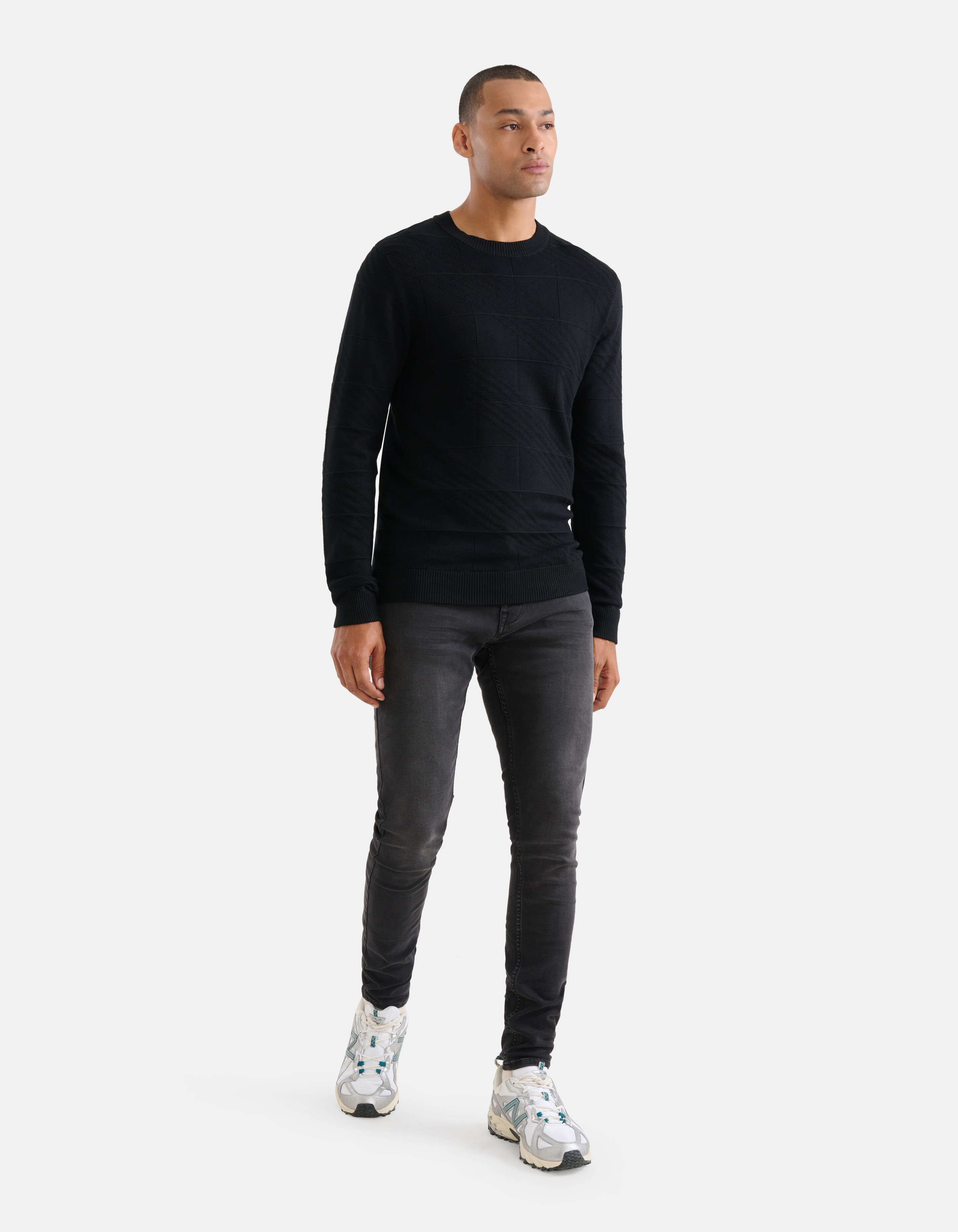 Diagonaal Trui Zwart SHOEBY MEN