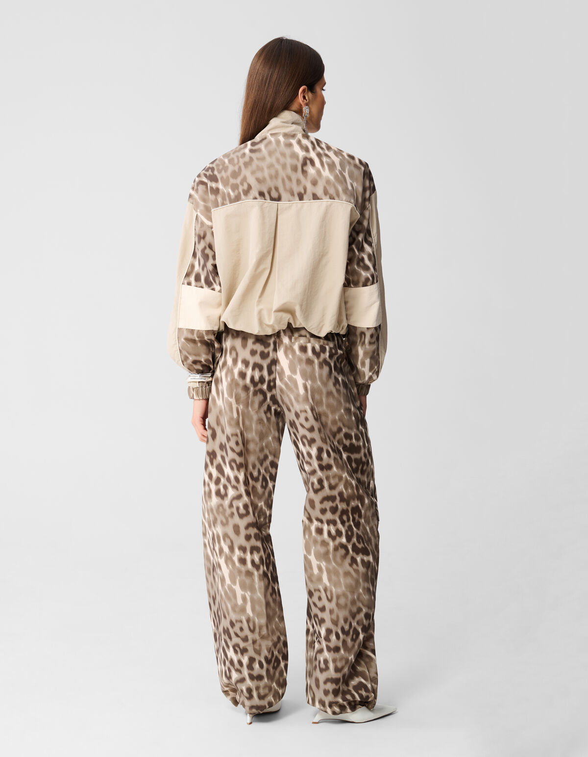 Leopard Parachute Jogger Broek Bruin SHOEBY WOMEN