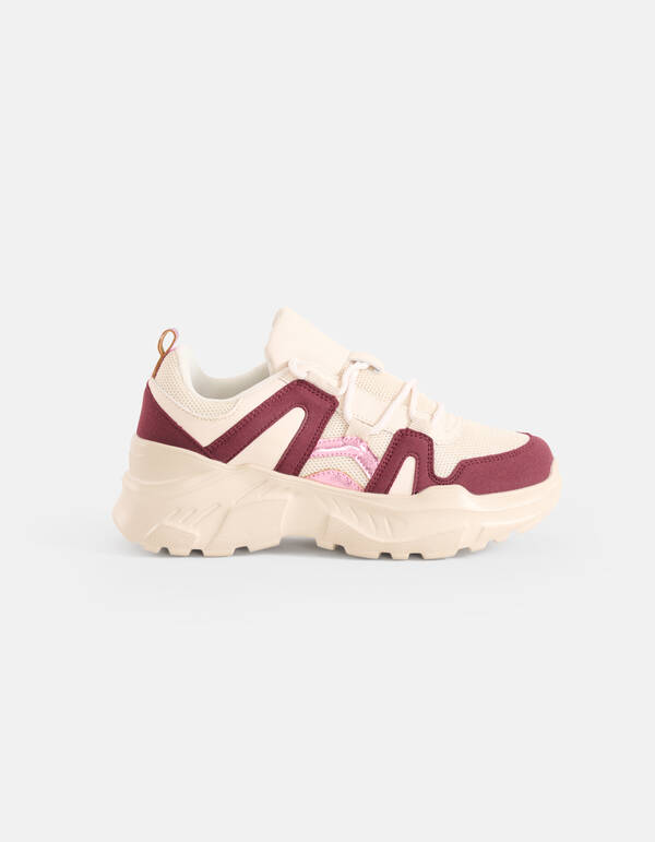 Colorblock Sneaker Beige SHOEBY SHOES
