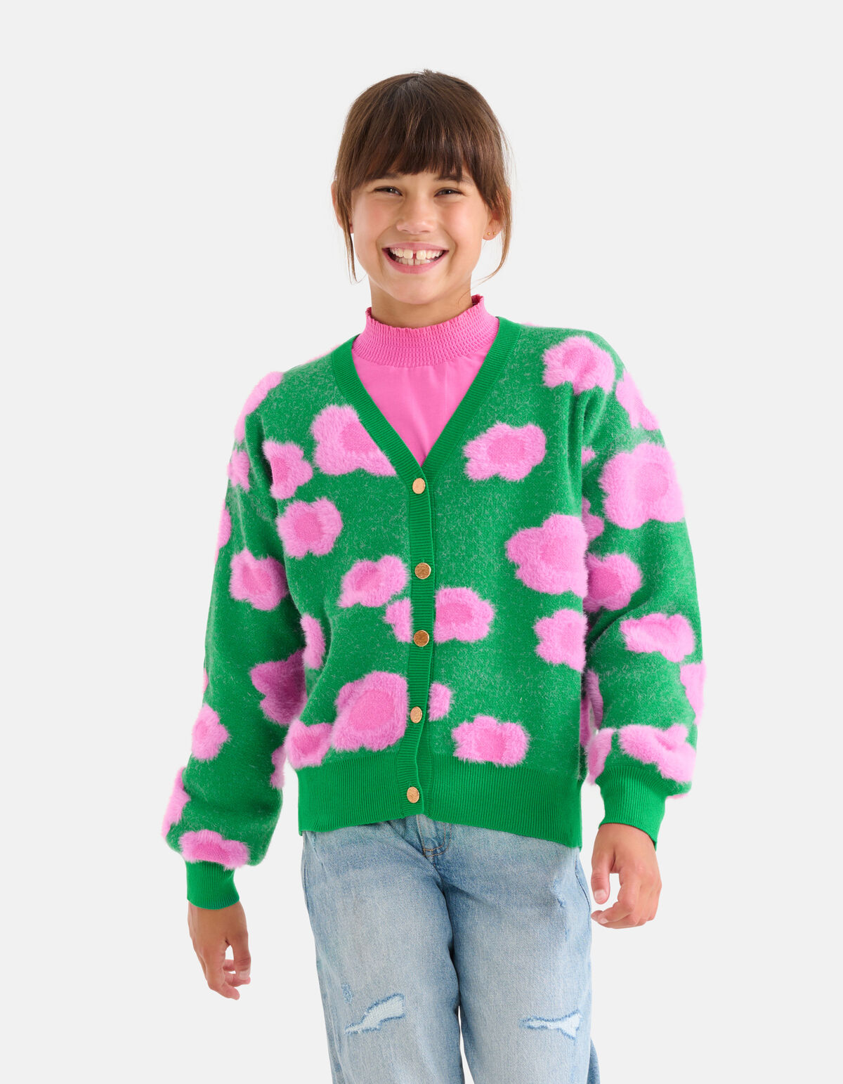 Bloemenprint Vest Groen SHOEBY GIRLS