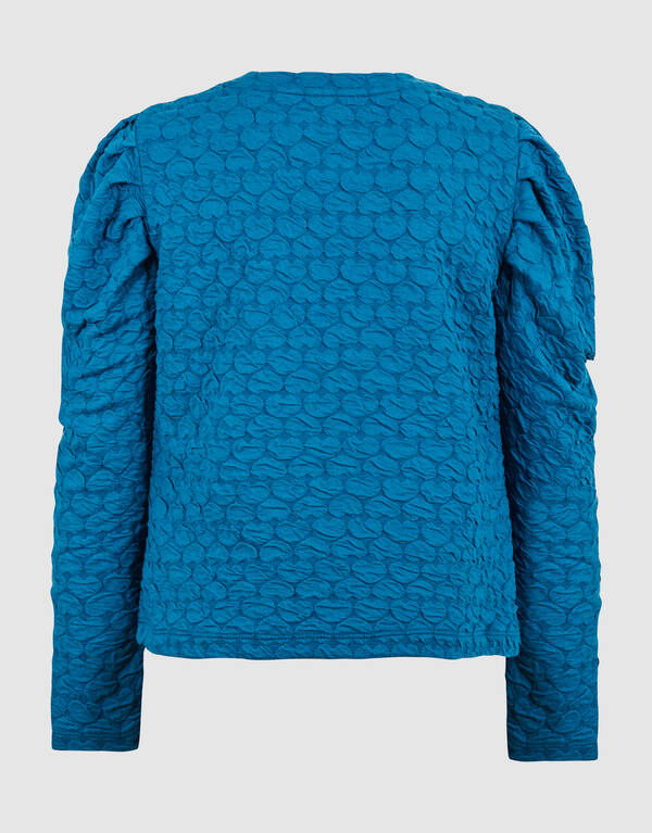 Heart Puff Top Blauw SHOEBY GIRLS