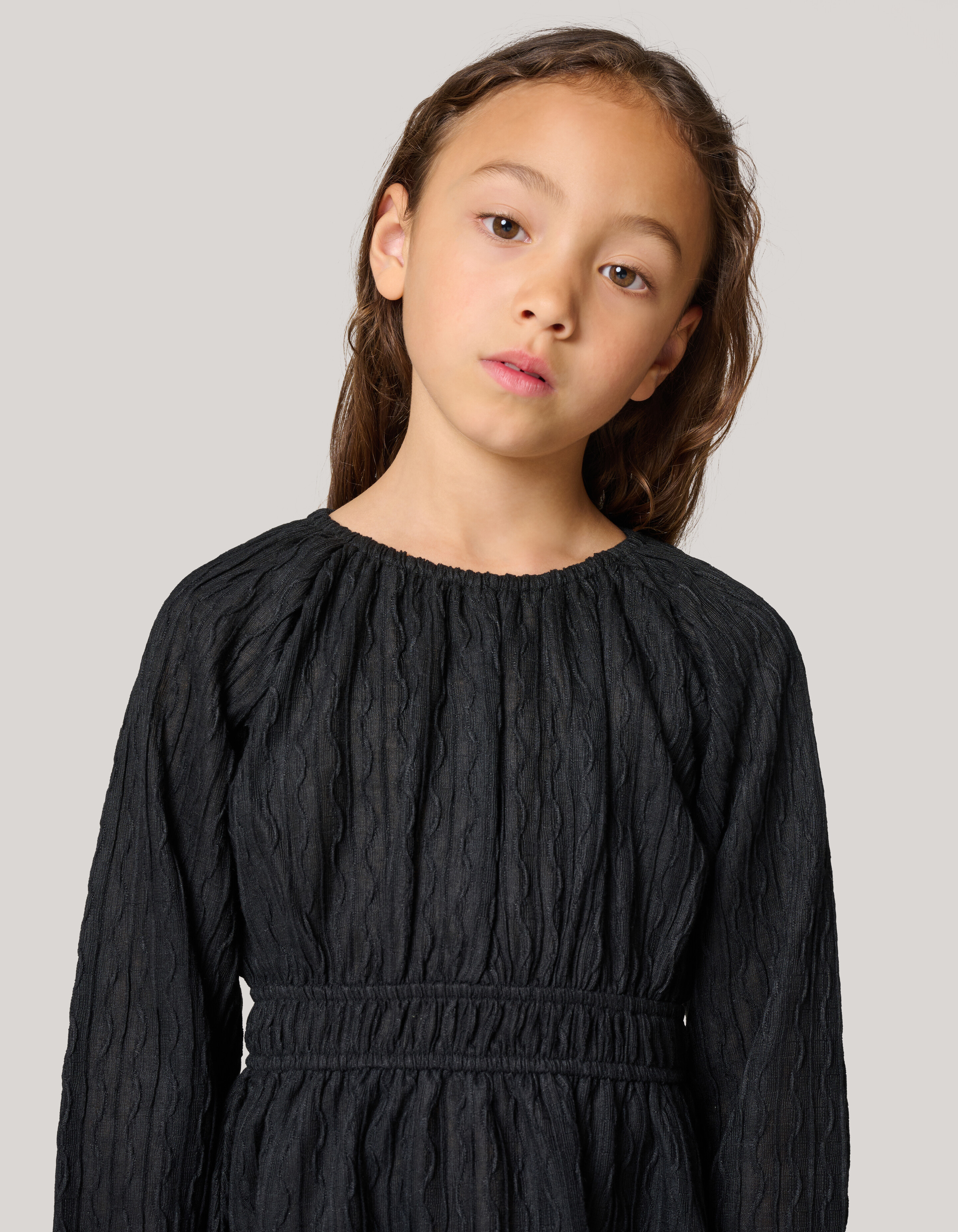 Structuur Jurk Zwart SHOEBY GIRLS