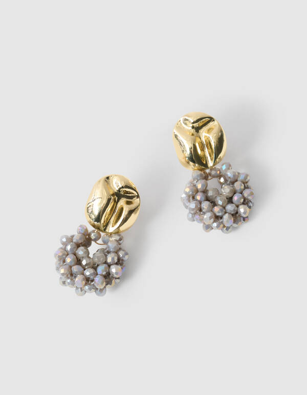 Beaded Roundy Oorbellen Grijs SHOEBY ACCESSOIRES