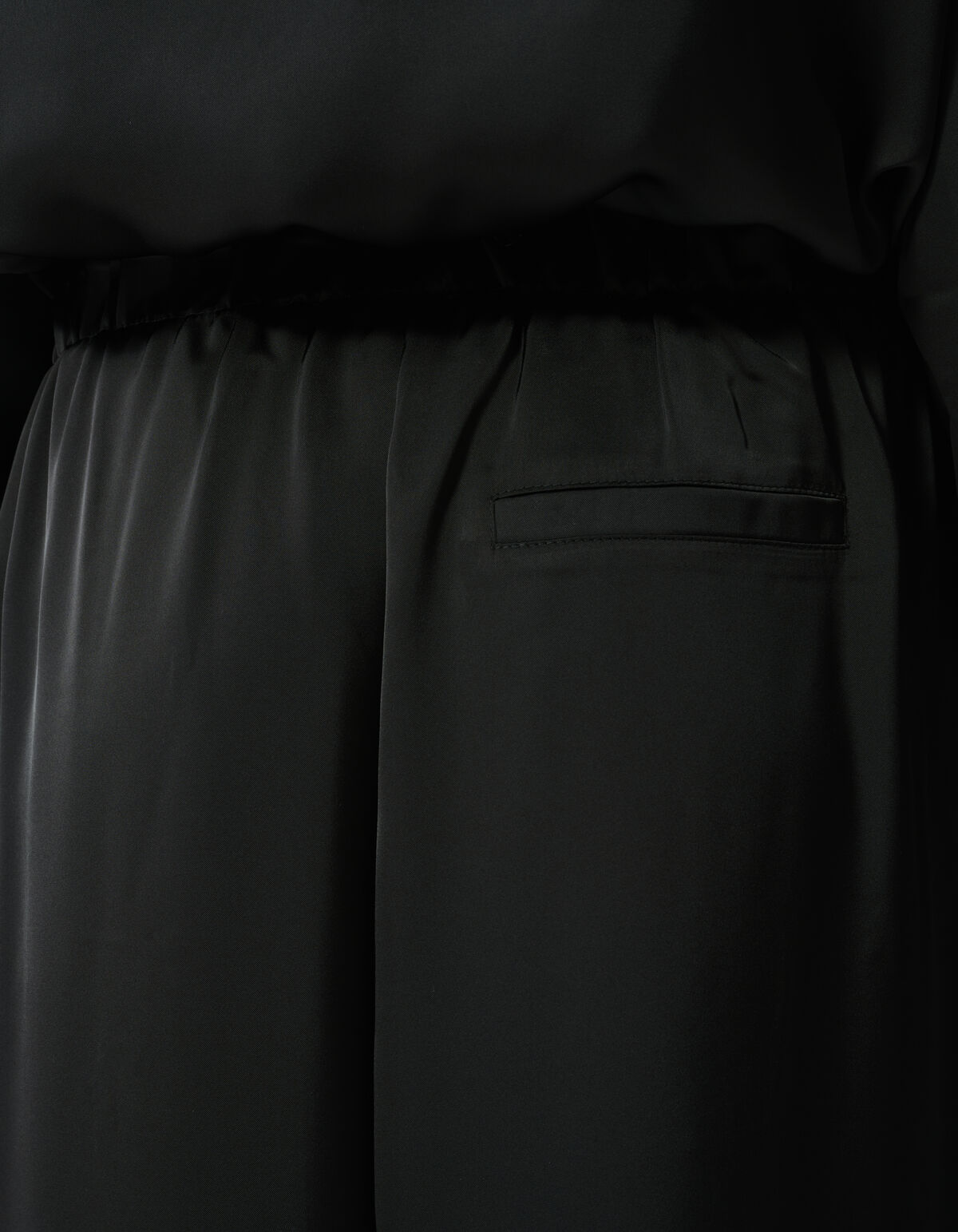 Satijnen Wide Leg Fit Broek Zwart SHOEBY WOMEN