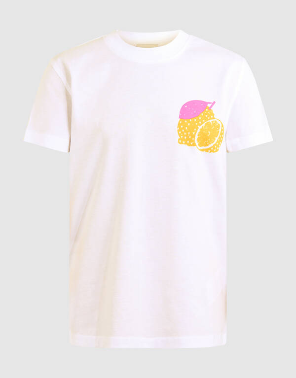 Exotic Artwork T-shirt Wit SHOEBY GIRLS