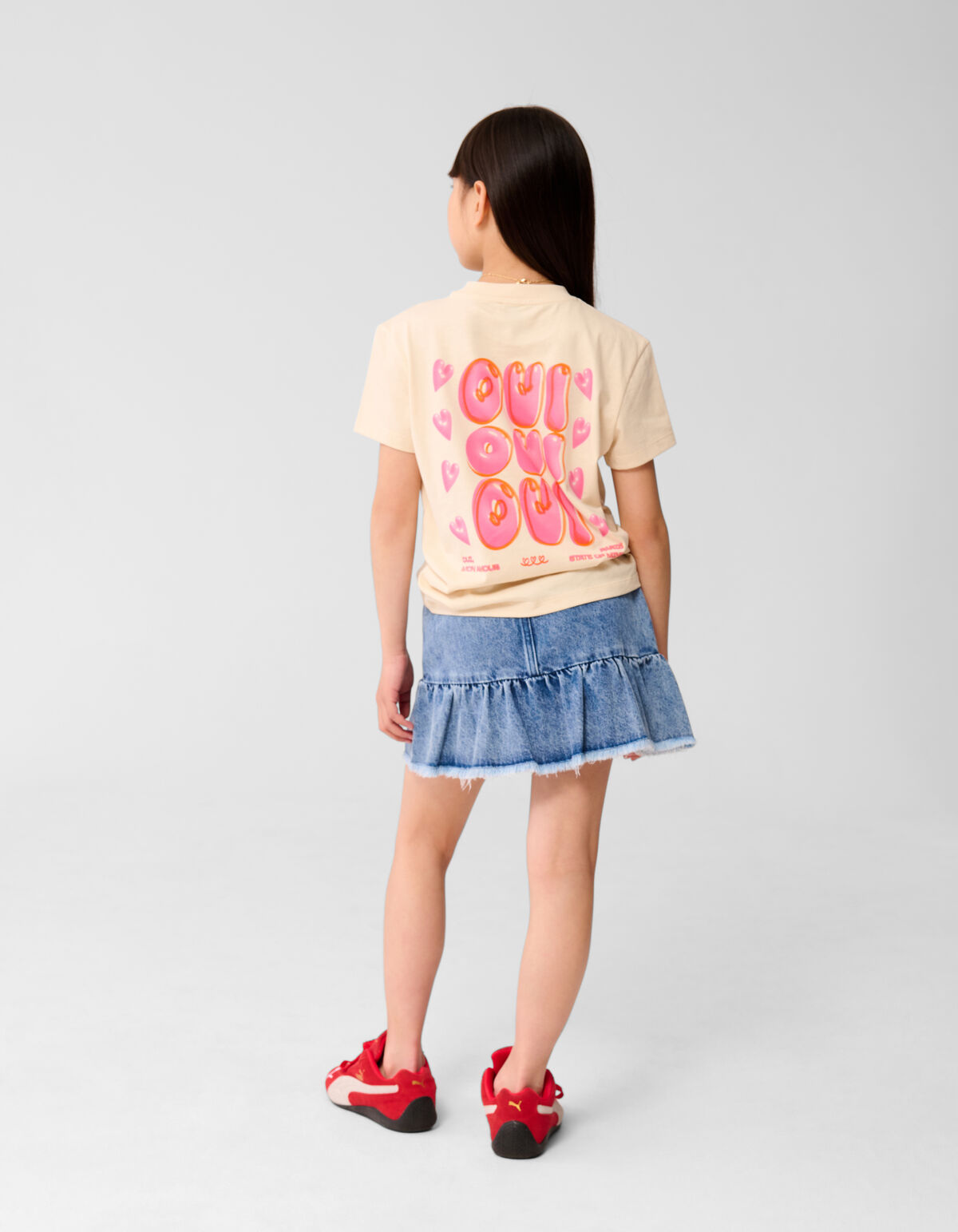 Mon Amour Artwork T-shirt Gebroken Wit SHOEBY GIRLS