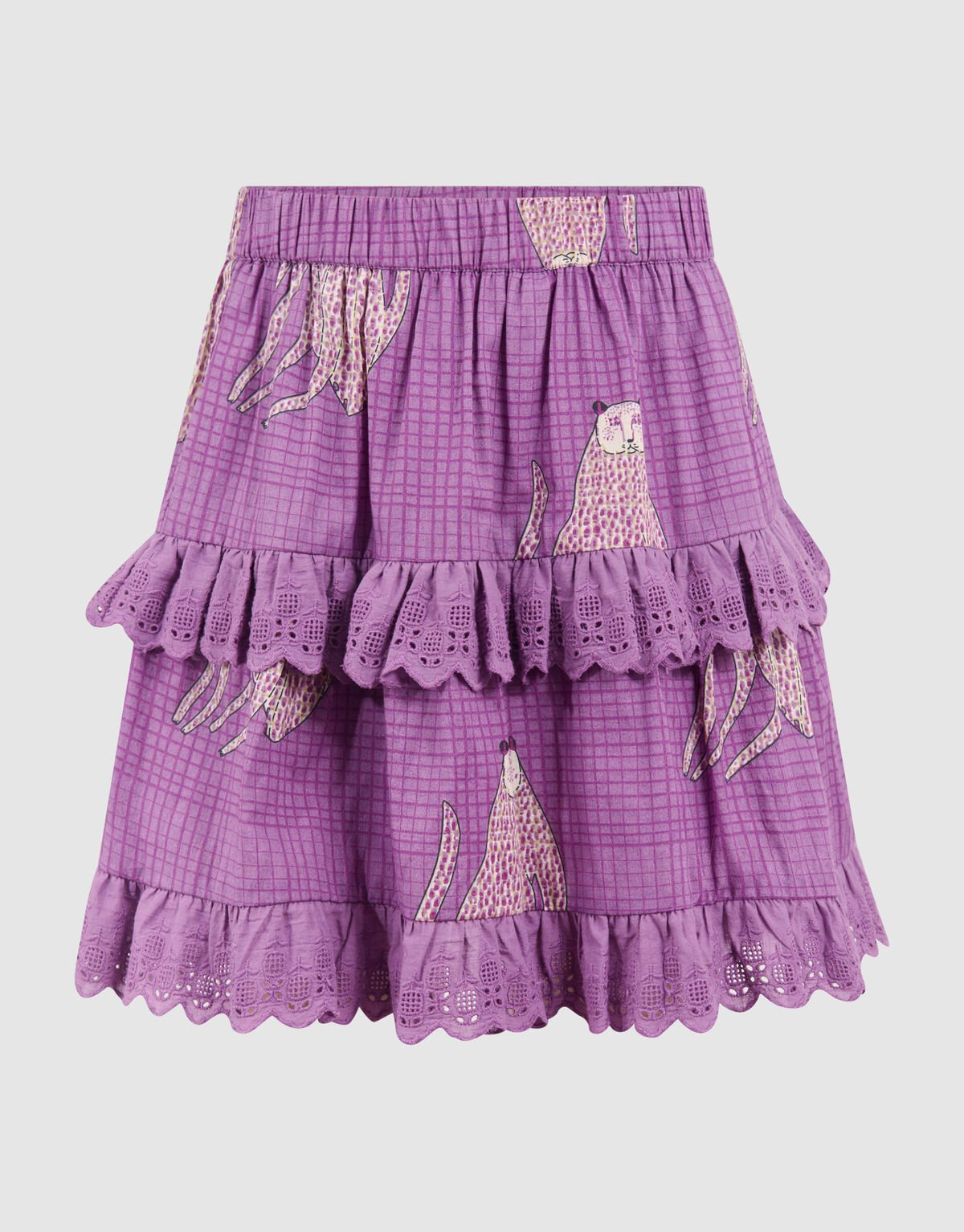 Tiger Ruffle Rok Paars SHOEBY GIRLS