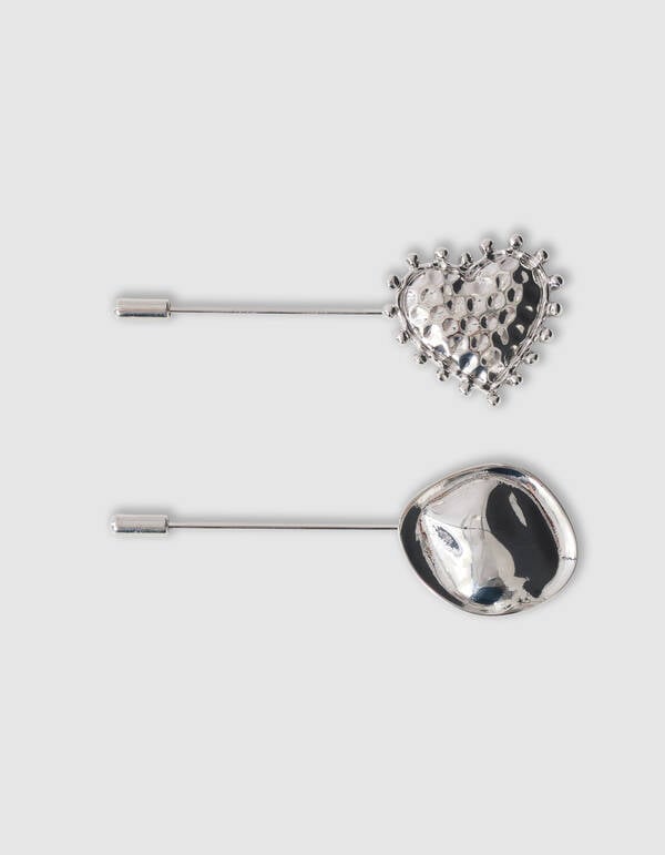 Pin Broche Set Zilver SHOEBY ACCESSOIRES