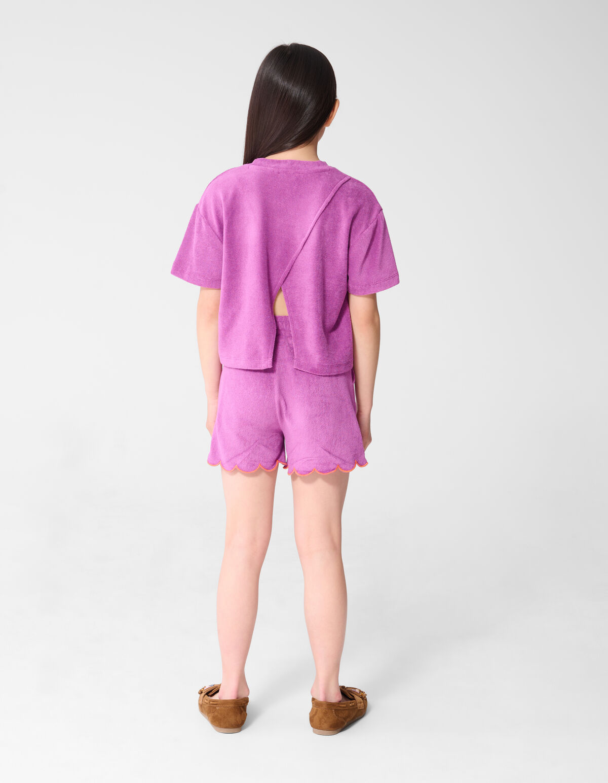 Towelling Heart Short Paars SHOEBY GIRLS