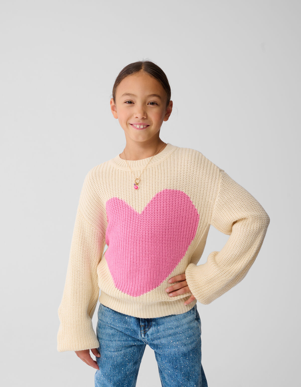 Big Heart Trui Zand SHOEBY GIRLS
