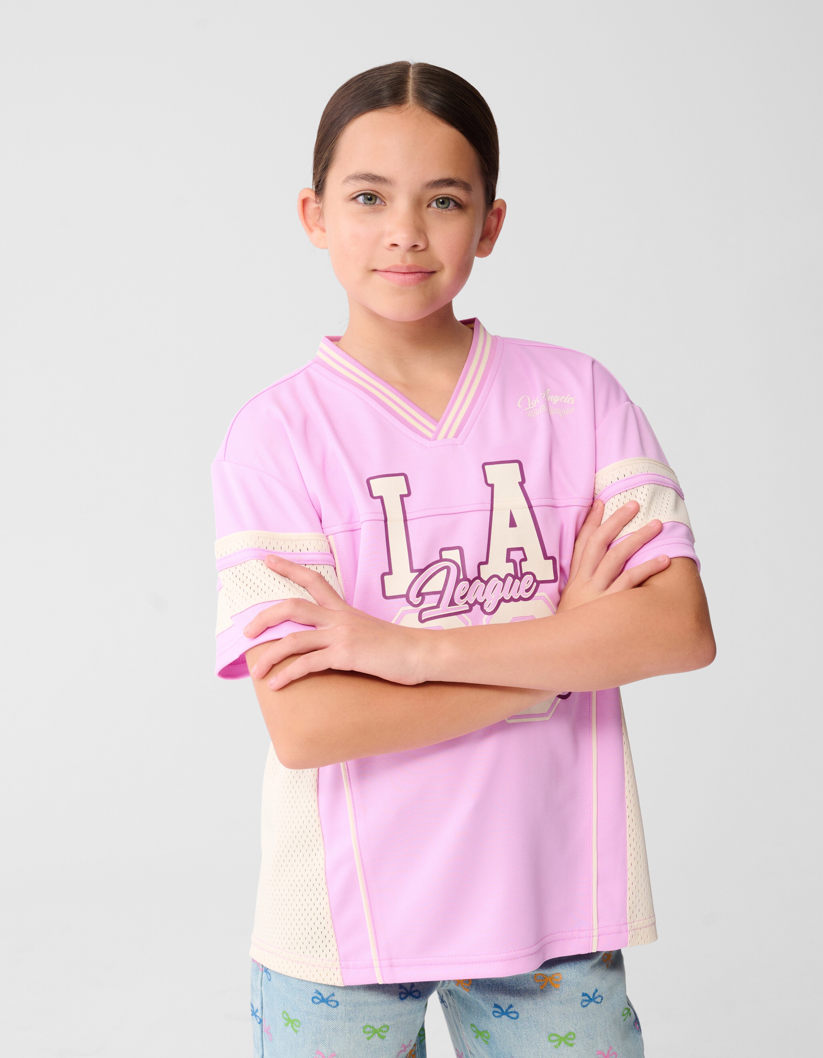 Baseball T-shirt Lichtroze SHOEBY GIRLS