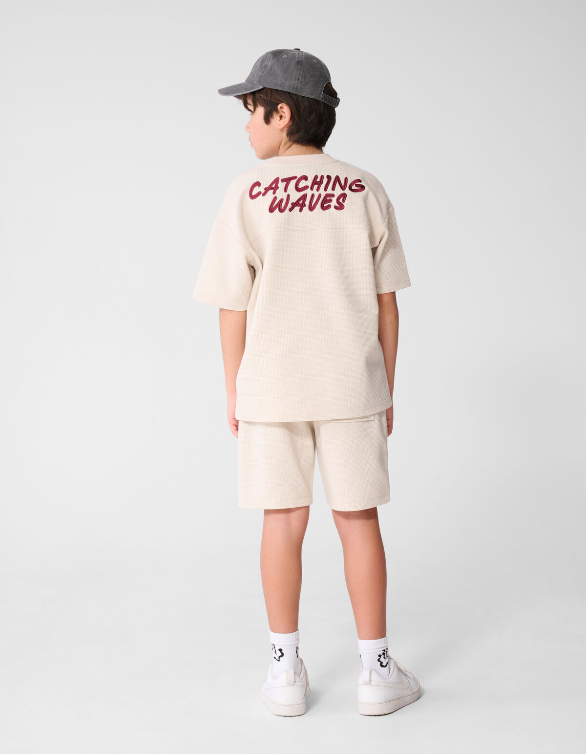 Structuur T-shirt Beige SHOEBY BOYS