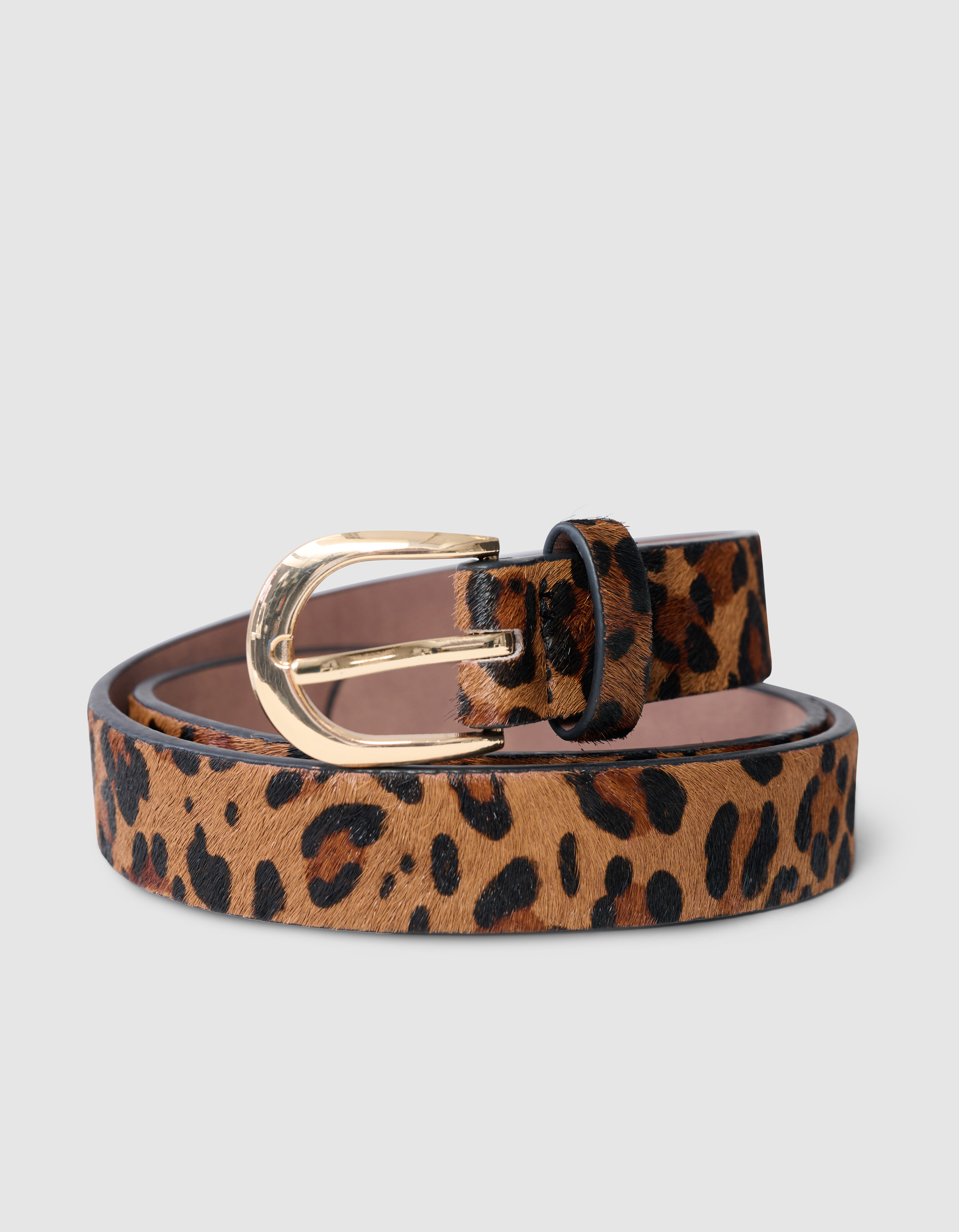 Hairy Leopard Riem Bruin SHOEBY ACCESSOIRES