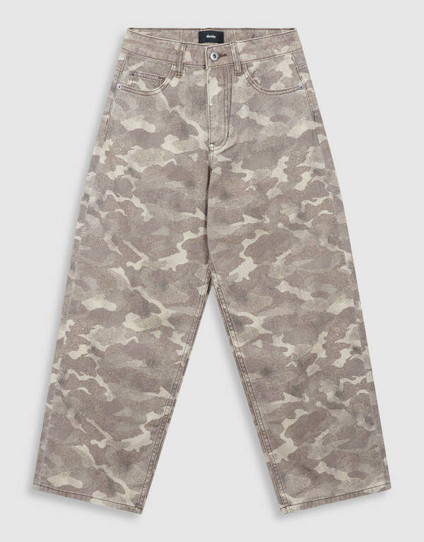 Camo Baggy Fit Jeans Lichtbruin SHOEBY BOYS