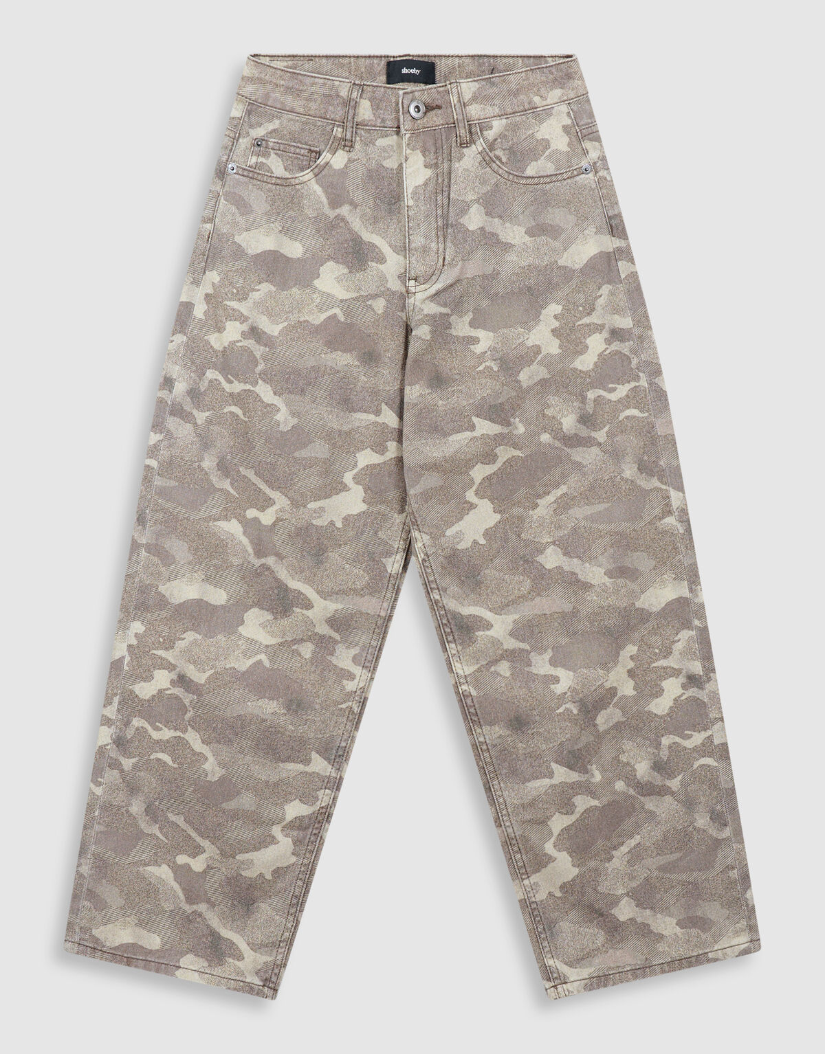 Camo Baggy Fit Jeans Lichtbruin SHOEBY BOYS