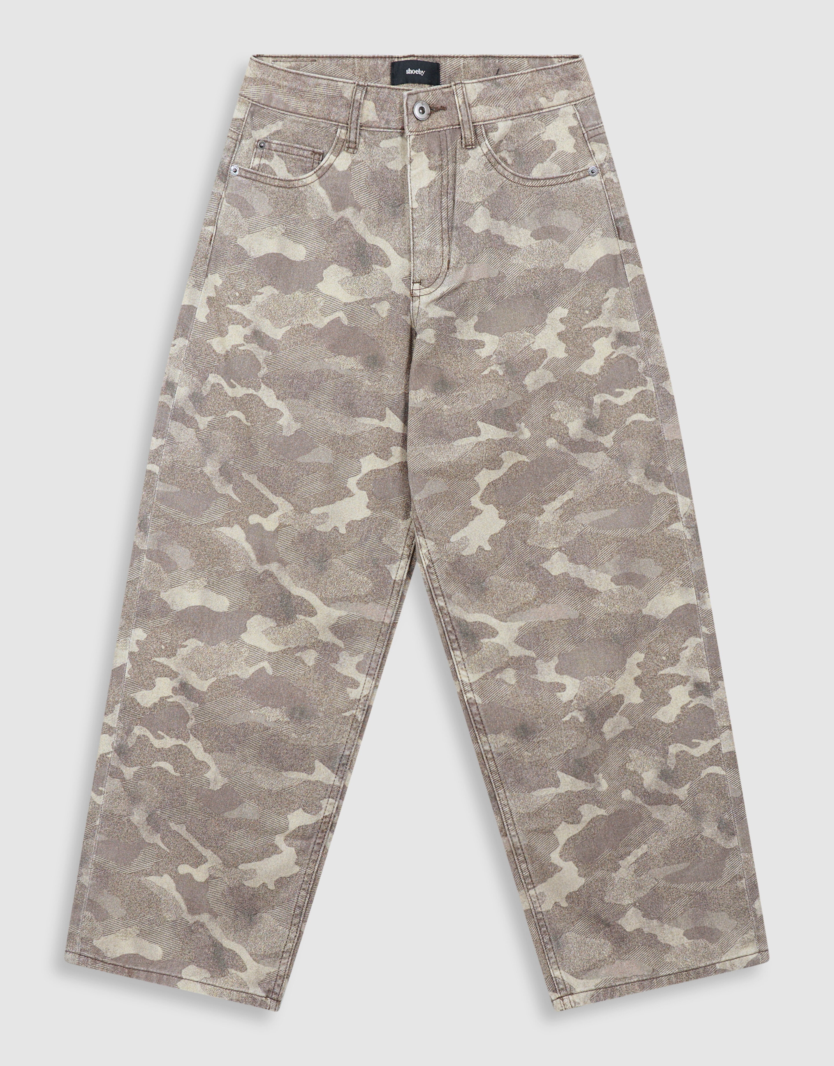 Camo Baggy Fit Jeans Lichtbruin SHOEBY BOYS