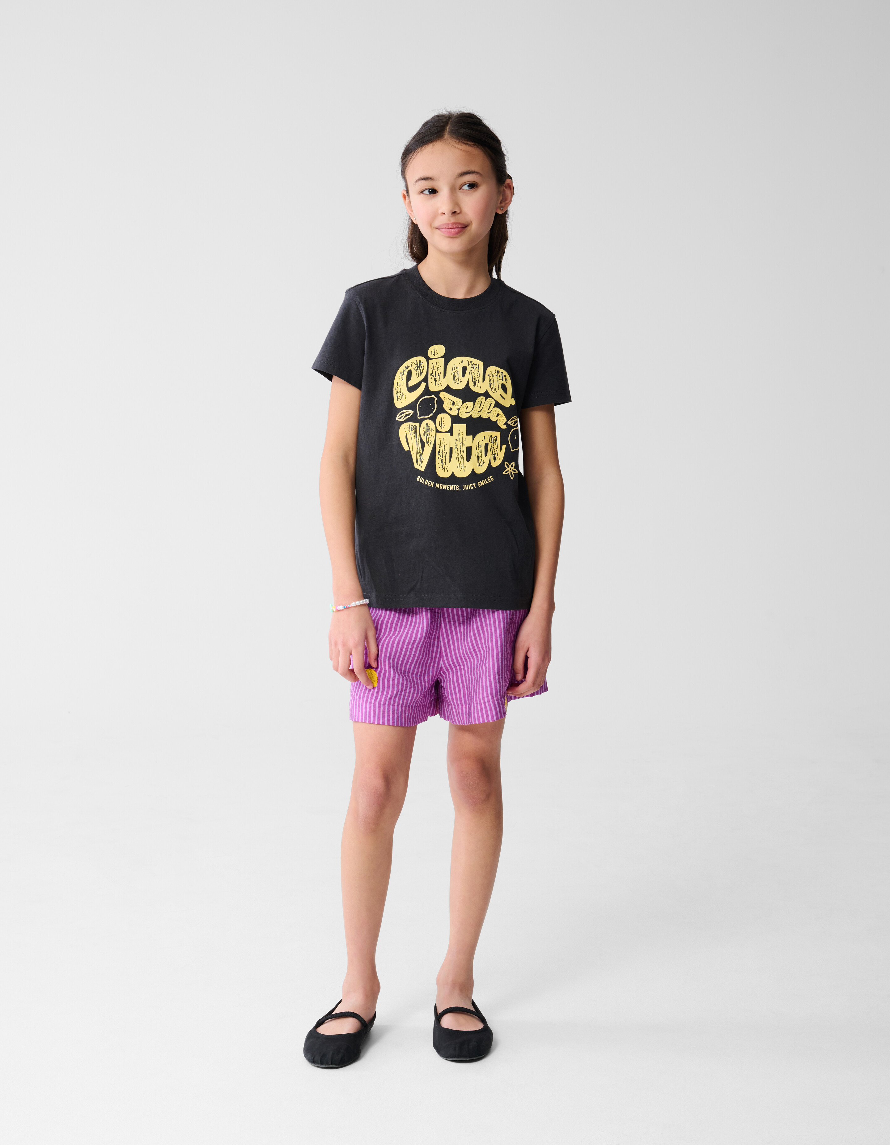 Artwork T-shirt Donkergrijs SHOEBY GIRLS