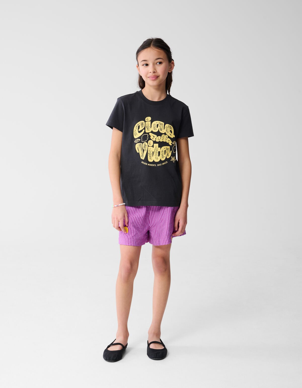 Artwork T-shirt Donkergrijs SHOEBY GIRLS