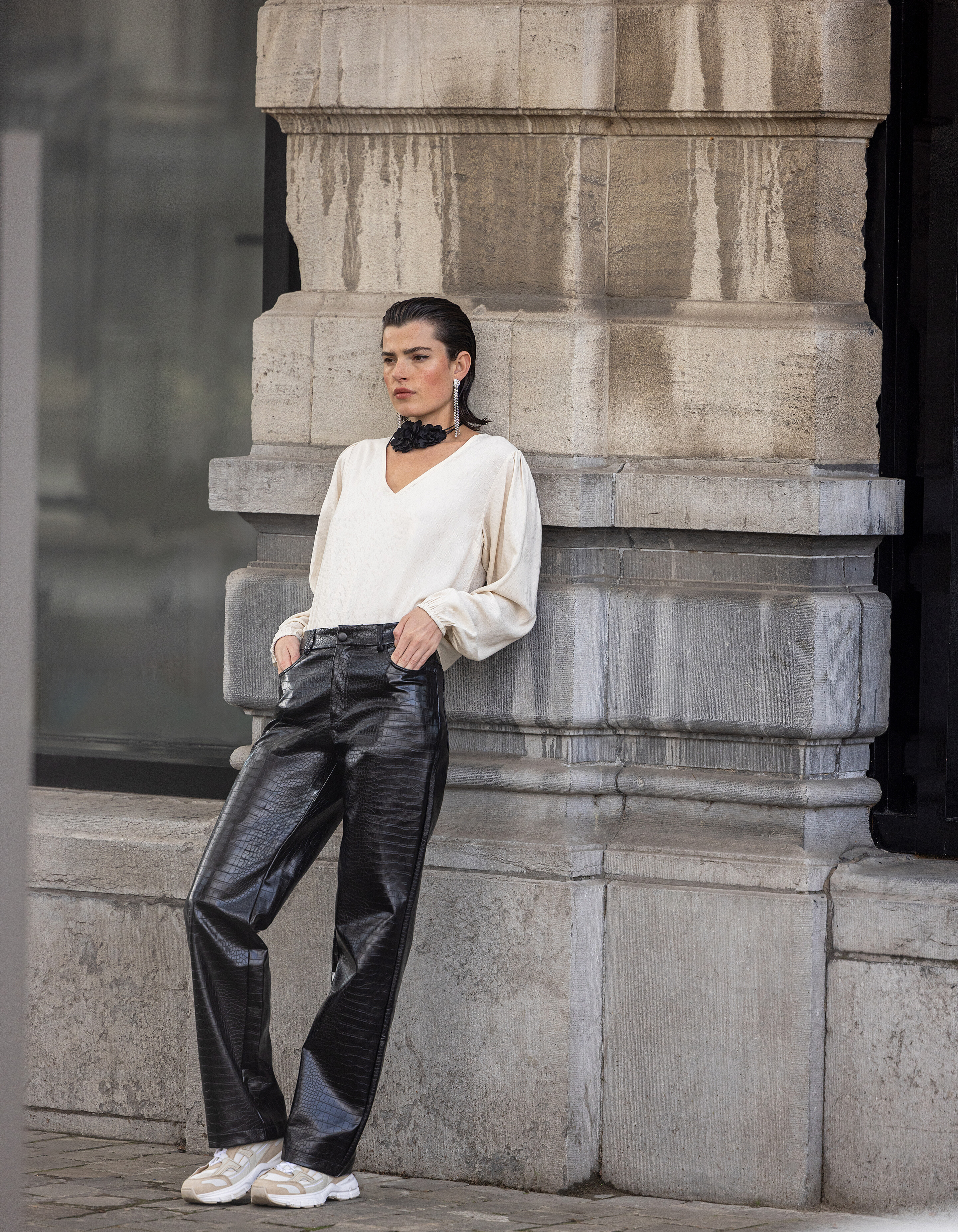 Structuur Top Gebroken Wit SHOEBY WOMEN