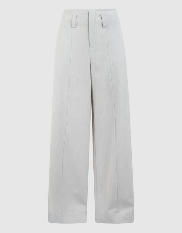 Wide Leg Fit Broek Lichtgrijs By Mieke SHOEBY WOMEN