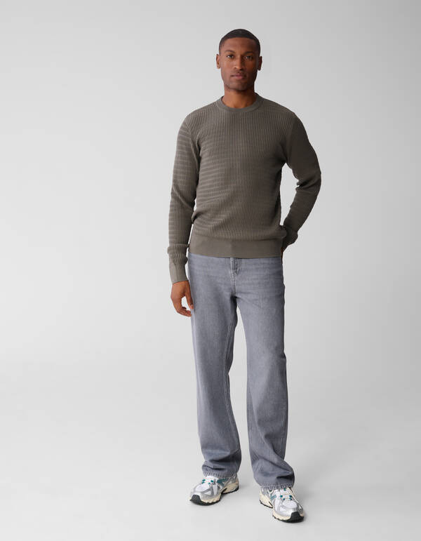 Structuur Trui Donkergroen SHOEBY MEN