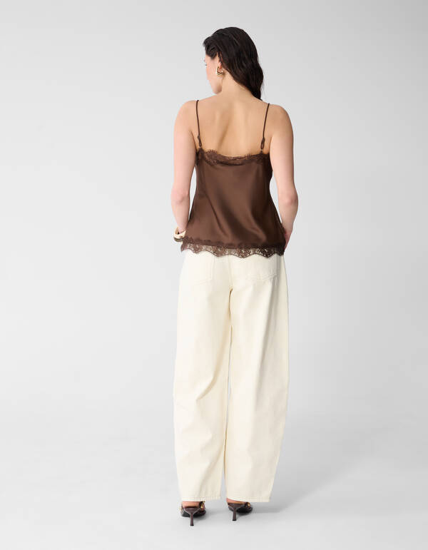 Polkadot Baggy Fit Jeans Gebroken Wit SHOEBY WOMEN