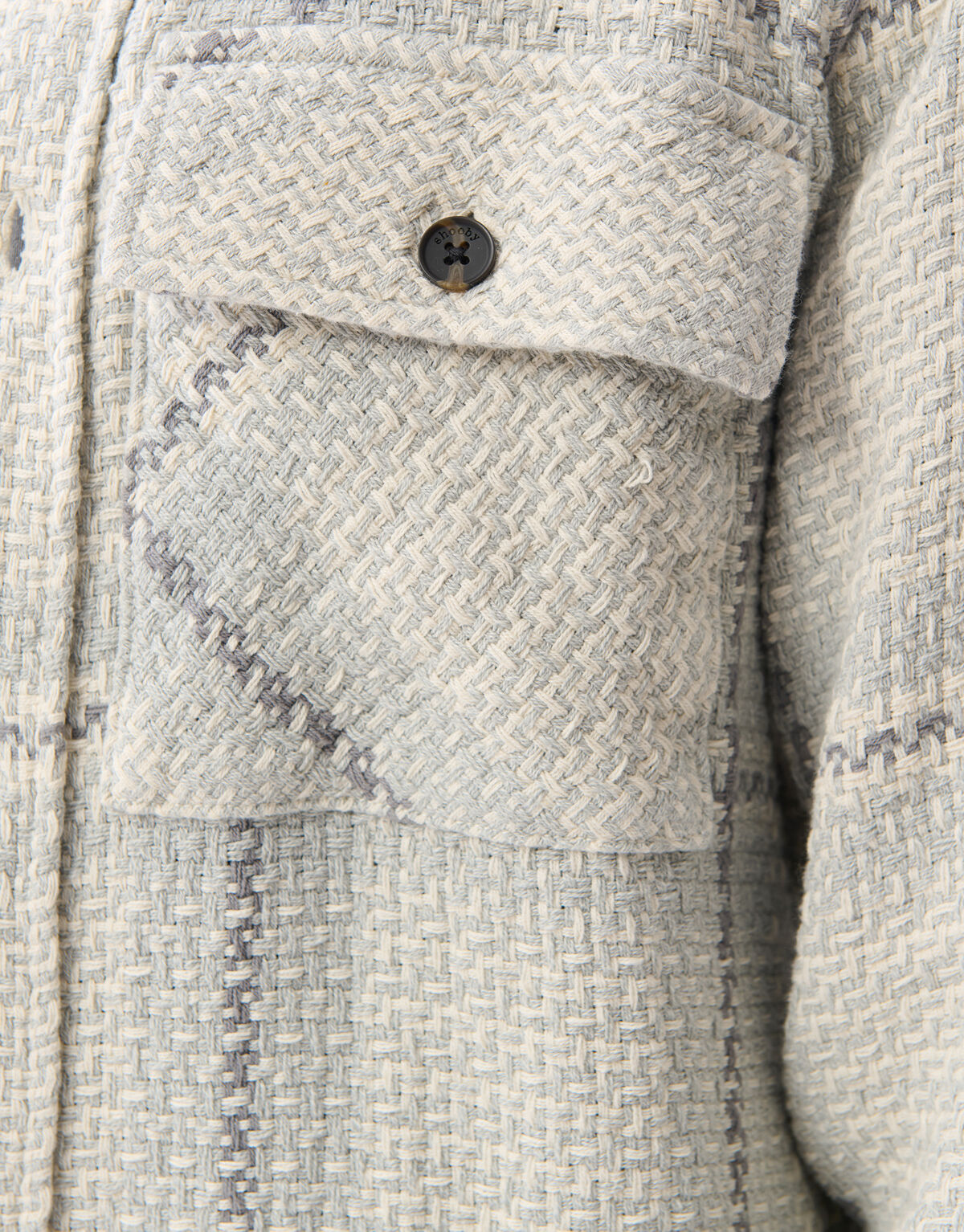 Ruiten Overshirt Gebroken Wit SHOEBY MEN