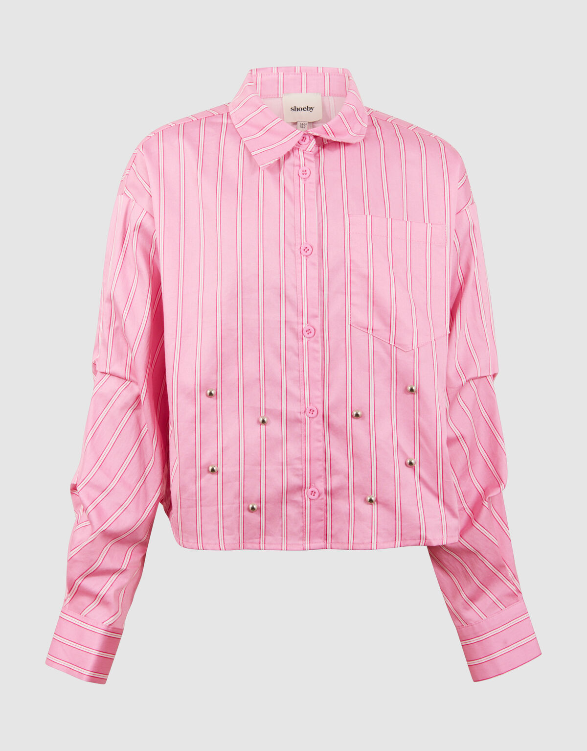 Pinstripe Stud Blouse Roze SHOEBY GIRLS
