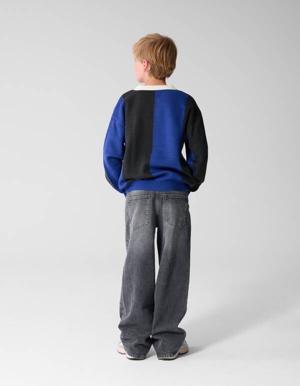 Ultra Baggy Fit Jeans Donkergrijs SHOEBY BOYS