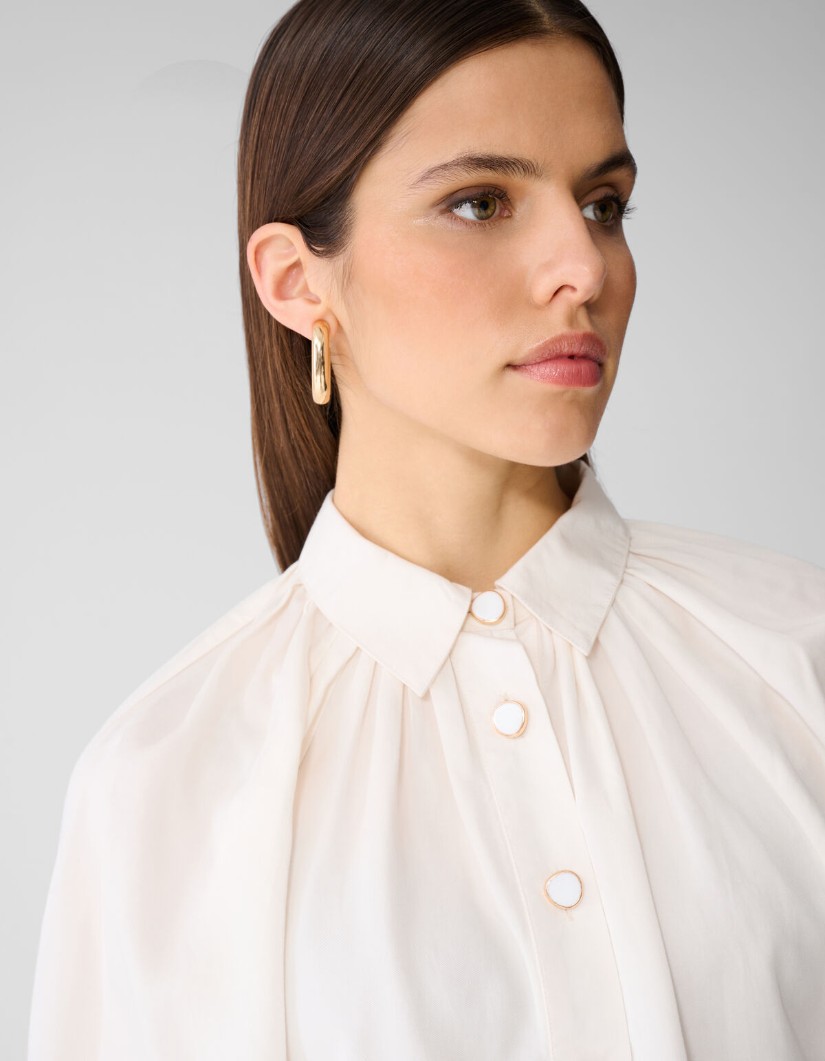 Soft Twill Blouse Gebroken Wit SHOEBY WOMEN