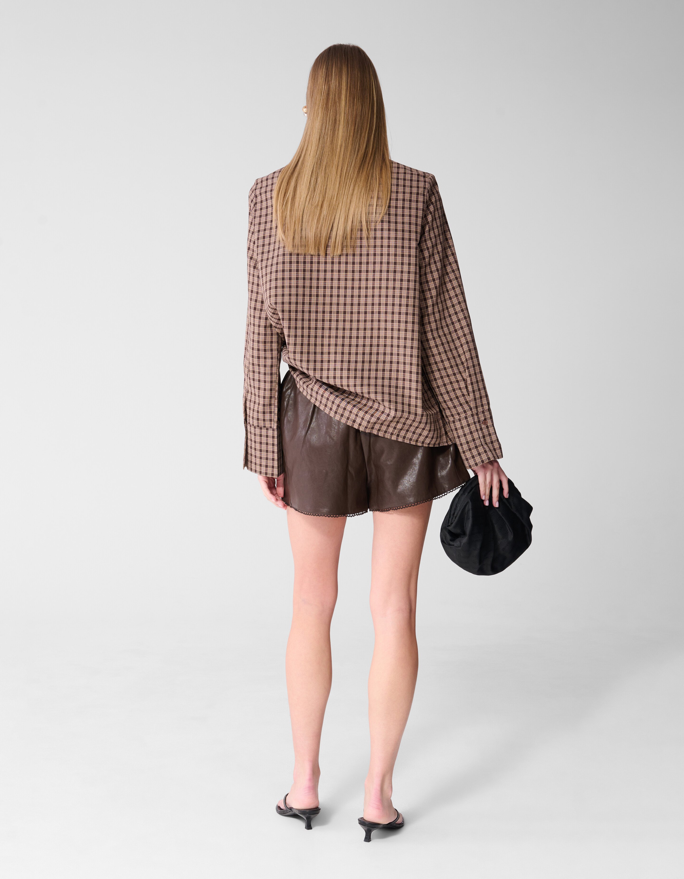 Vegan Leren Short Bruin SHOEBY WOMEN