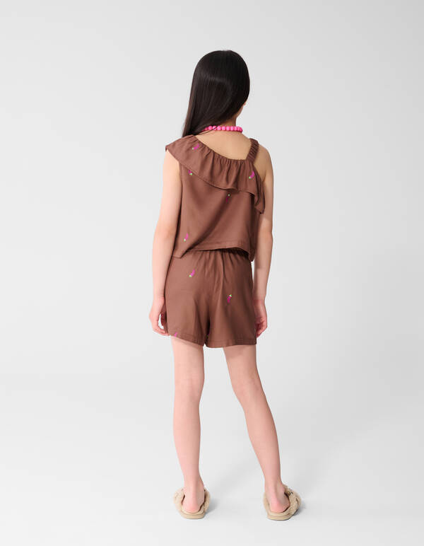 Chili Embroidery Short Bruin SHOEBY GIRLS