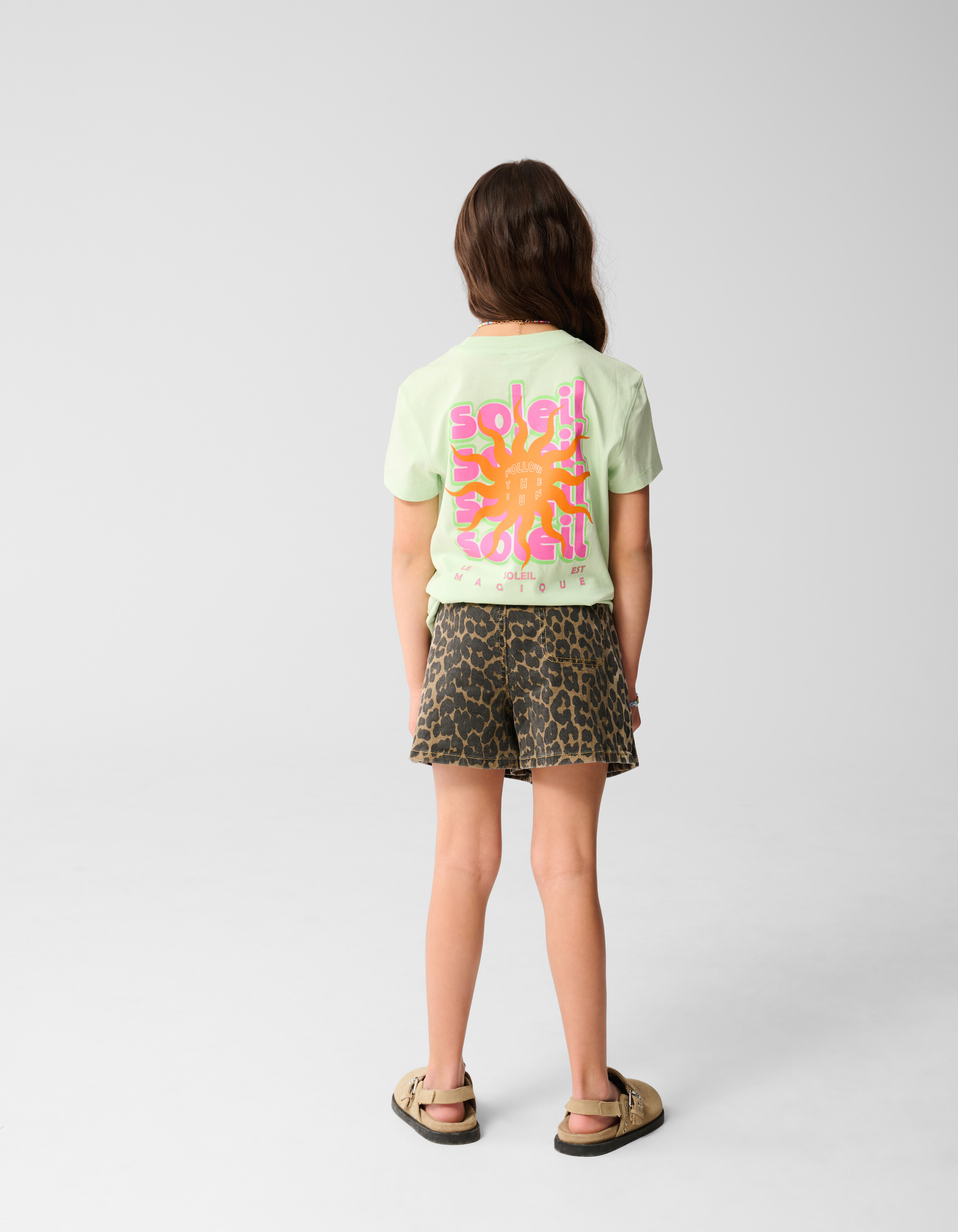 Soleil Artwork T-shirt Lichtgroen SHOEBY GIRLS