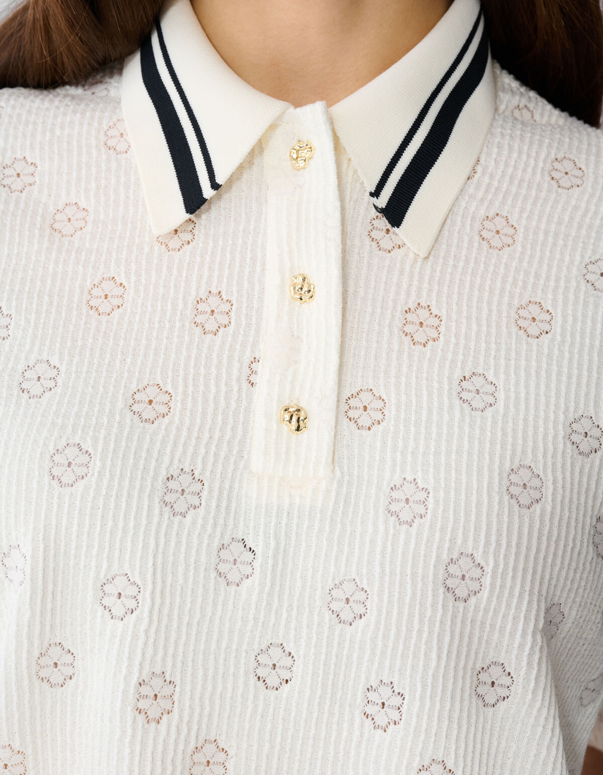 Flower Polo Gebroken Wit SHOEBY WOMEN