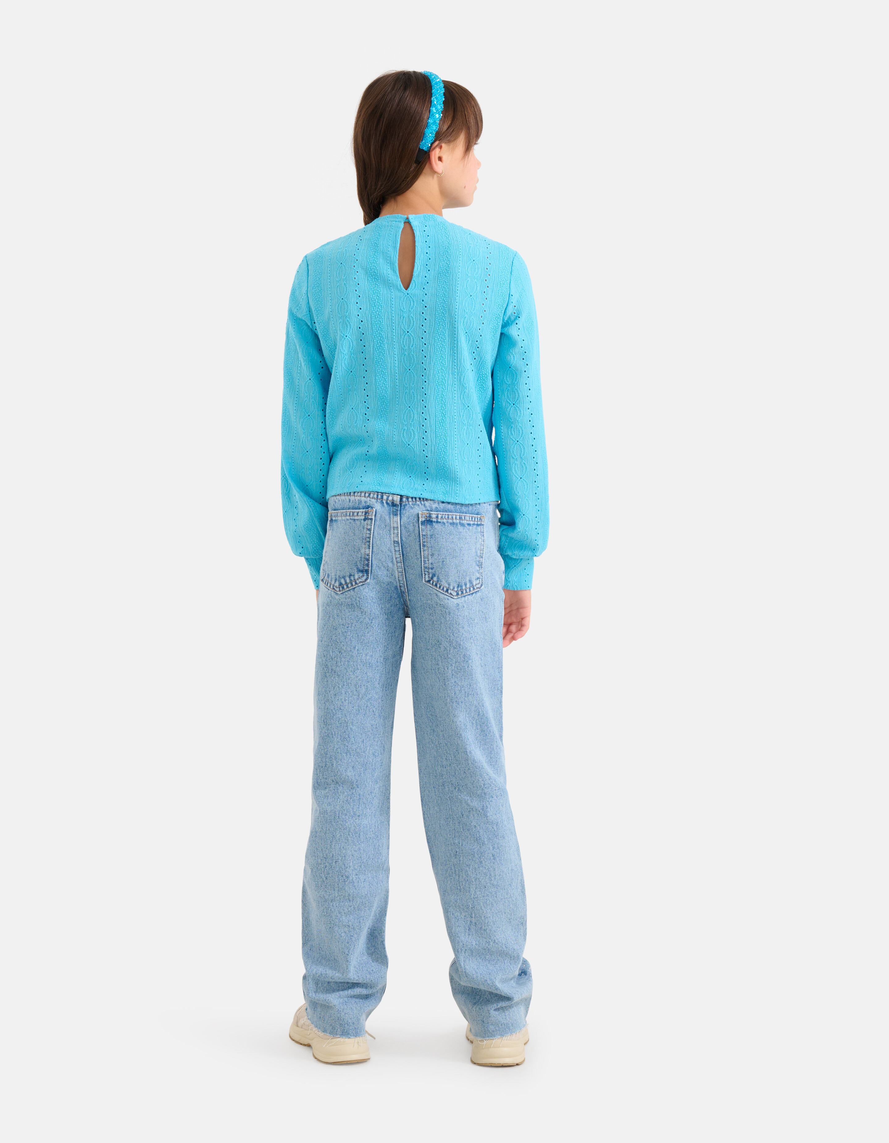Strass Wide Leg Jeans Mediumstone SHOEBY GIRLS