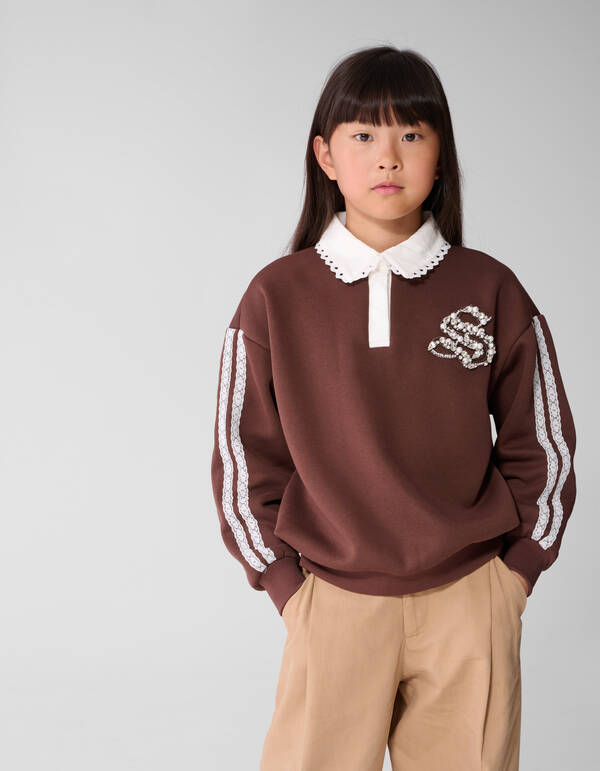 Oversized Polo Sweater Bruin SHOEBY GIRLS