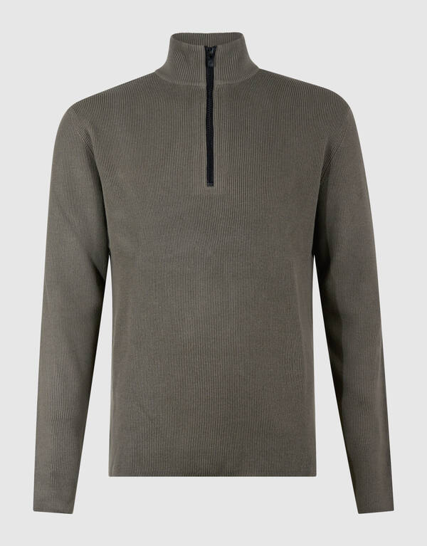 Half Zip Knit Trui Groen SHOEBY MEN