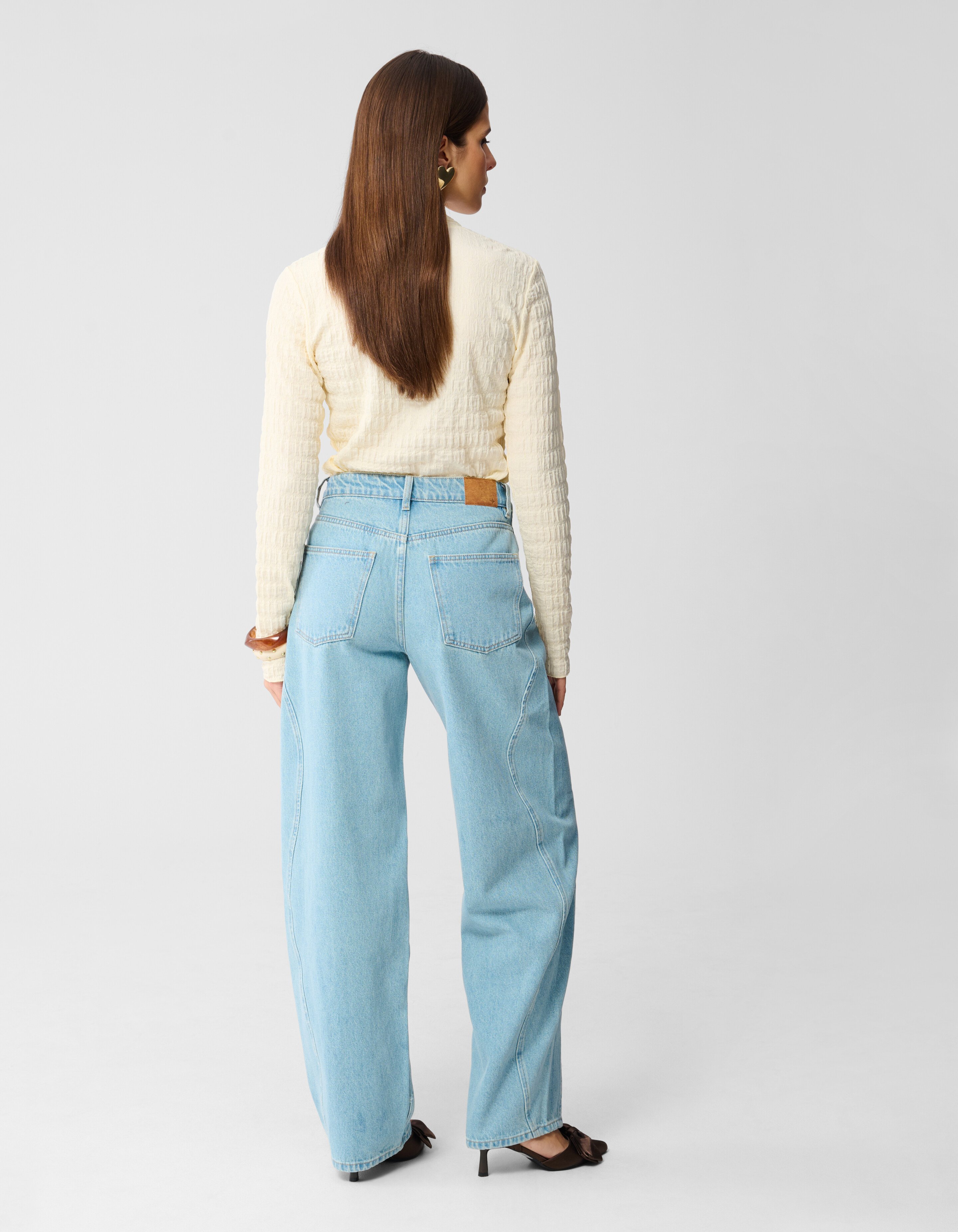 Swirl Barrel Fit Jeans Blauw SHOEBY WOMEN