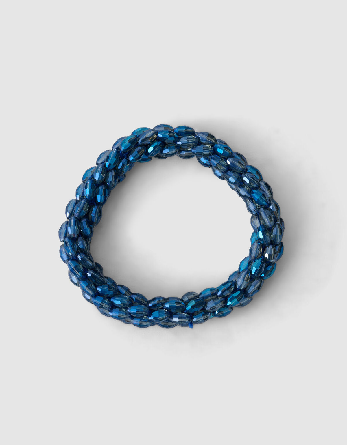 Beaded Haarelastiek Donkerblauw SHOEBY ACCESSOIRES