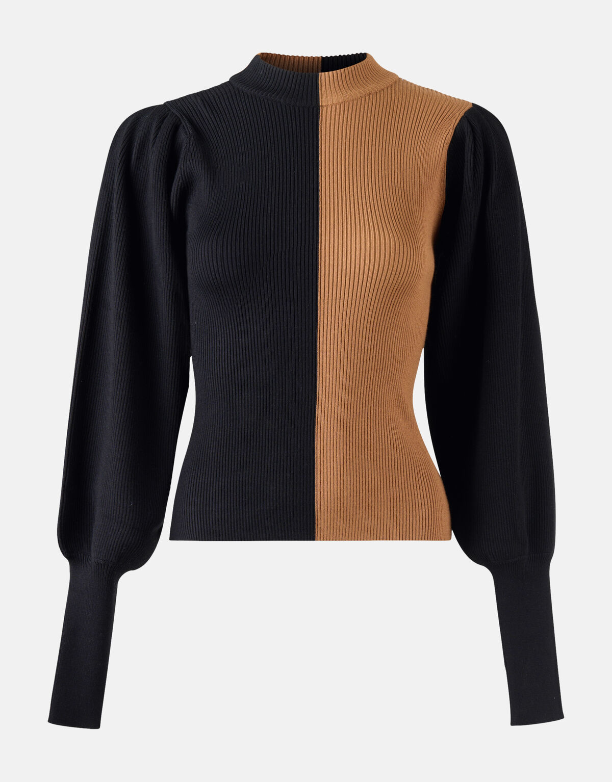 Colorblock Trui Bruin SHOEBY WOMEN